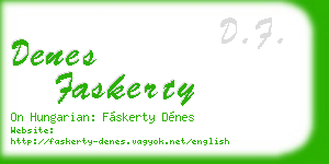 denes faskerty business card