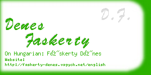 denes faskerty business card